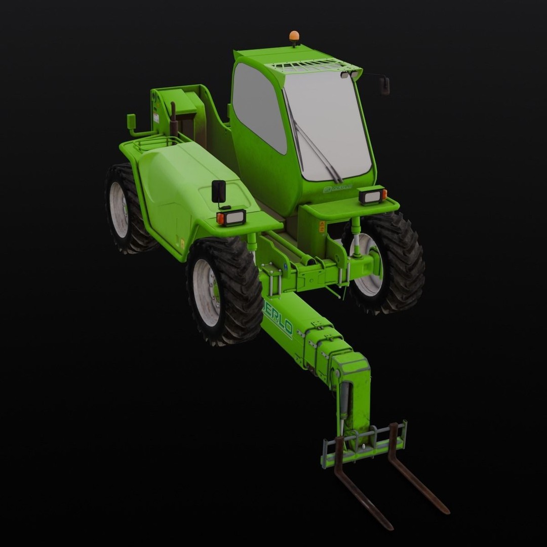 Loader Machine 3D Model – Low Poly PBR Asset for Games and Simulations - View 12