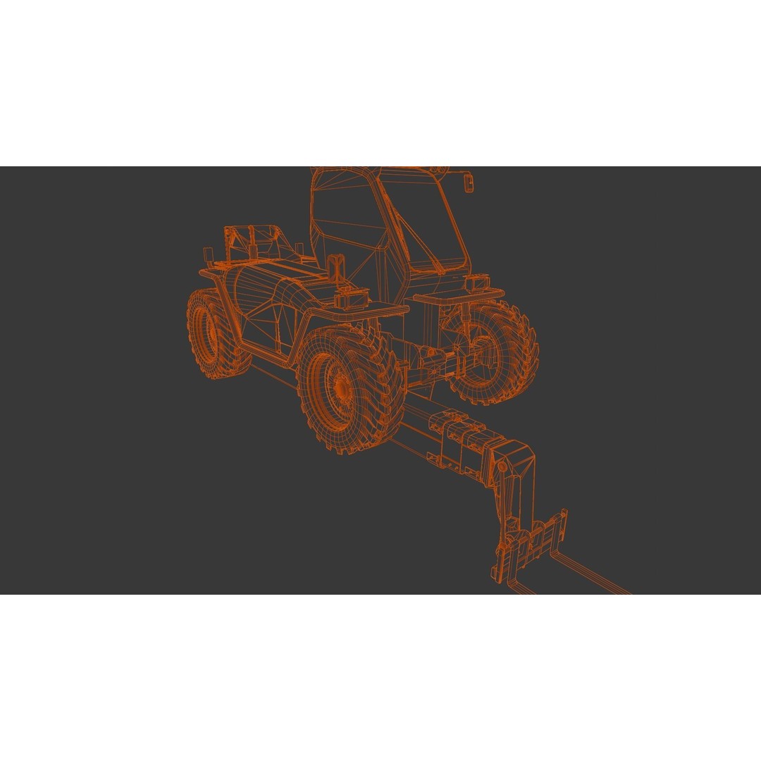 Loader Machine 3D Model – Low Poly PBR Asset for Games and Simulations - View 16