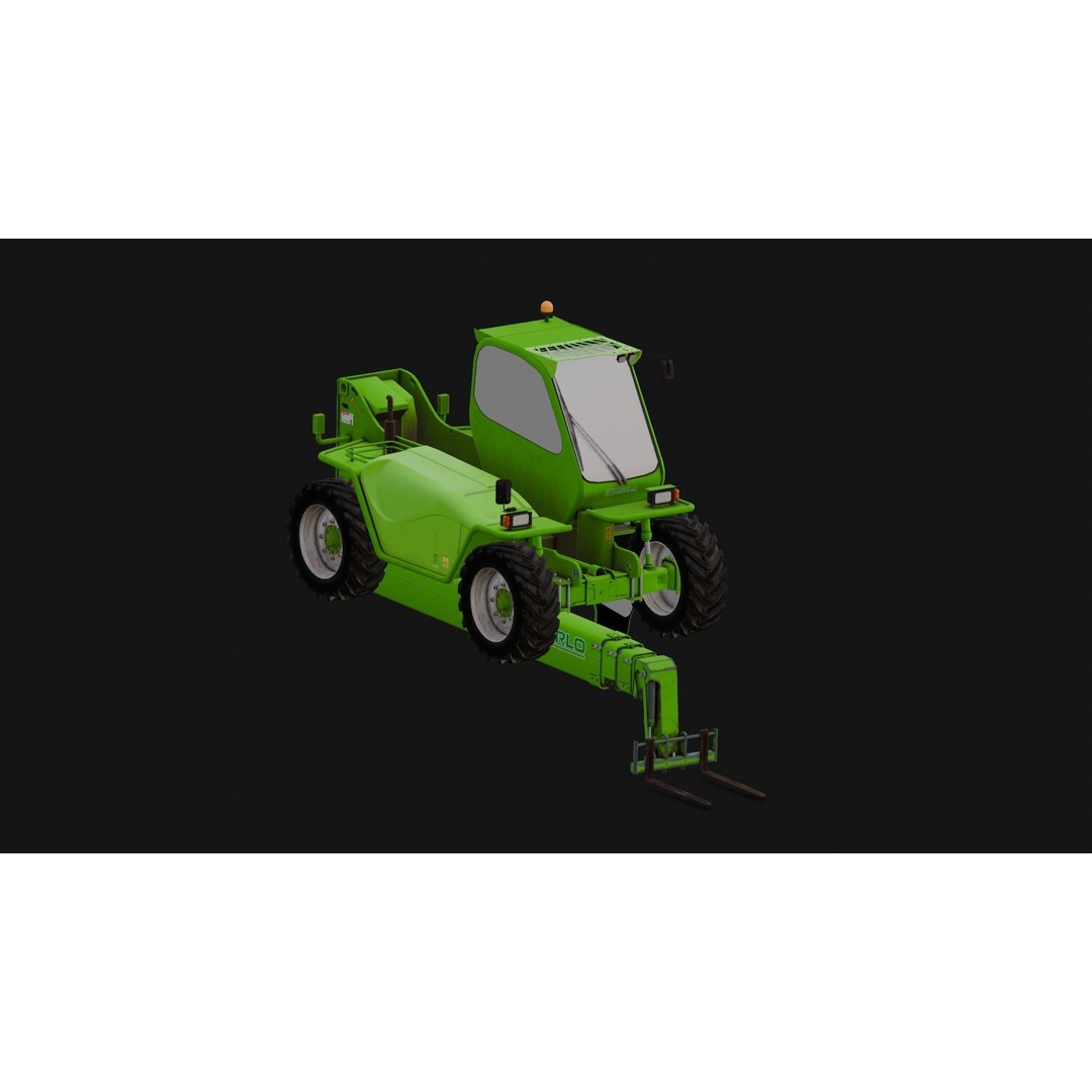 Loader Machine 3D Model – Low Poly PBR Asset for Games and Simulations - View 3