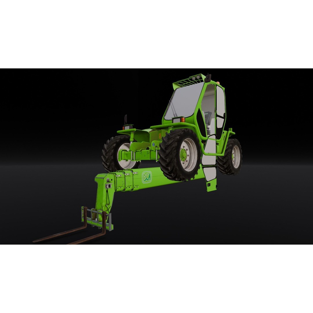 Loader Machine 3D Model – Low Poly PBR Asset for Games and Simulations - View 4