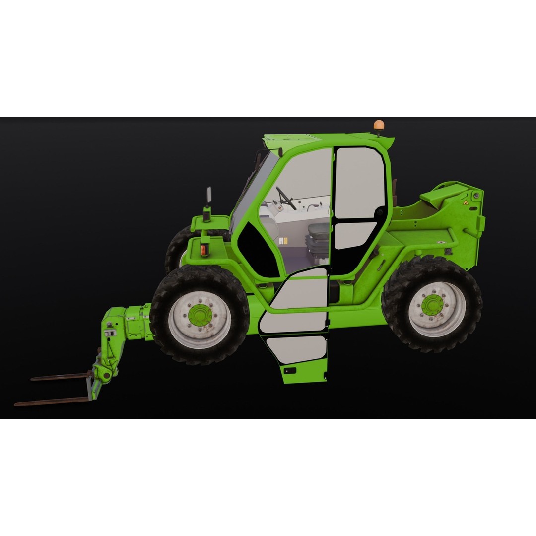Loader Machine 3D Model – Low Poly PBR Asset for Games and Simulations - View 5