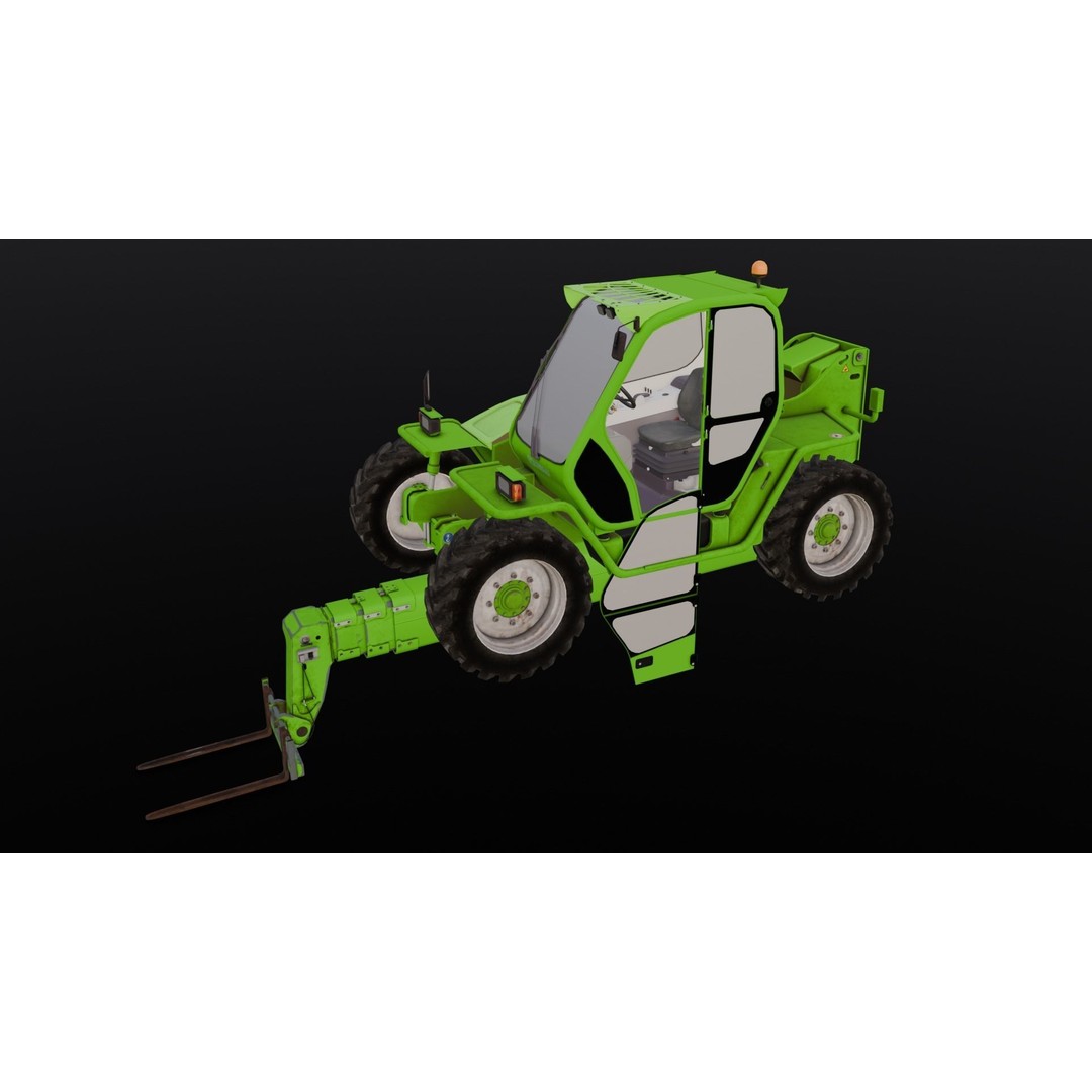 Loader Machine 3D Model – Low Poly PBR Asset for Games and Simulations - View 6