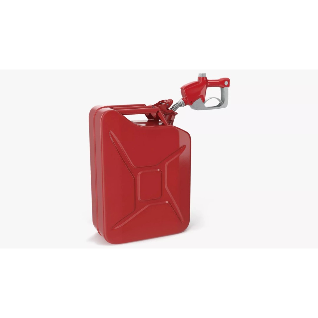 Vintage Jerry Can 3D Model – PBR Textured Fuel Container, FBX - View 2