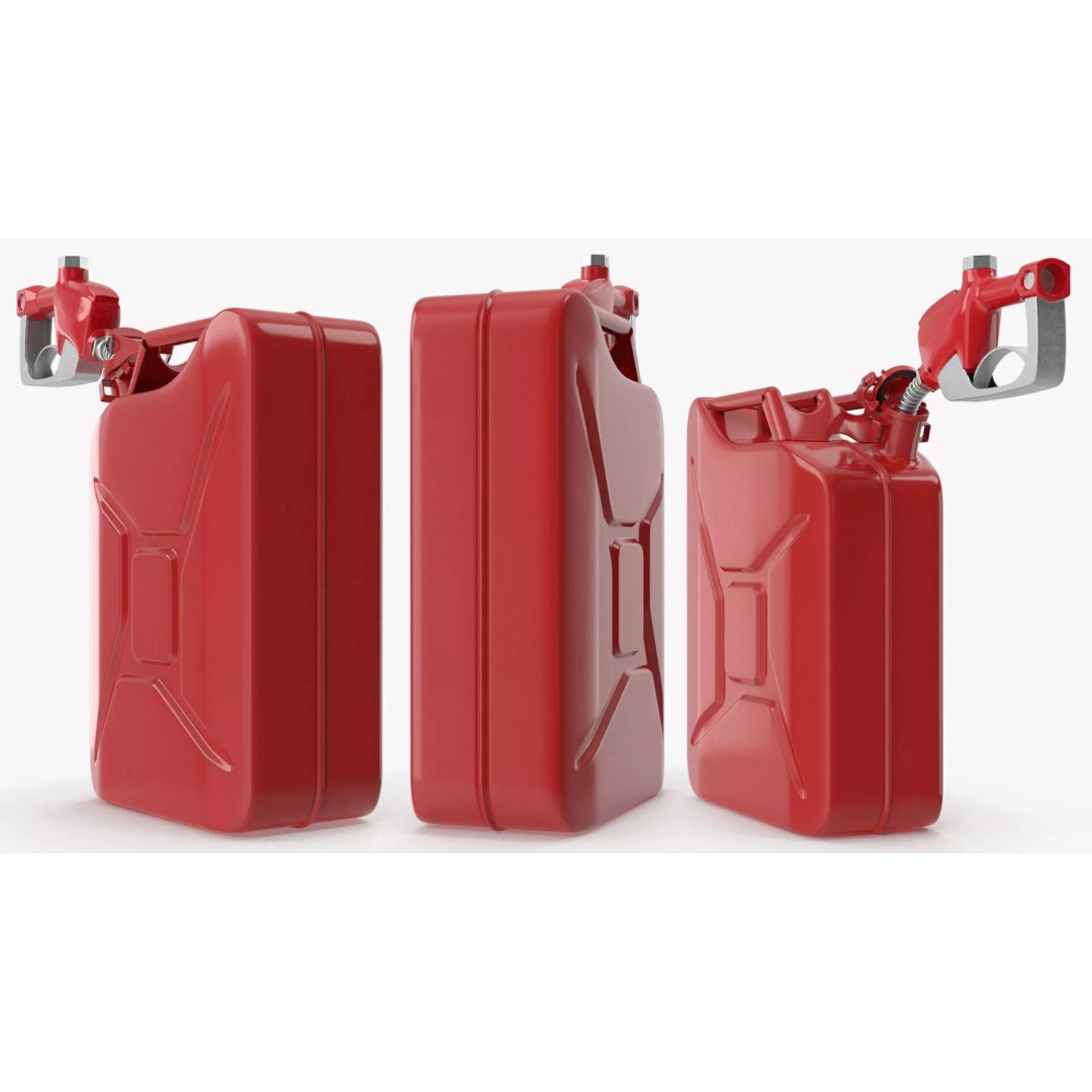 Vintage Jerry Can 3D Model – PBR Textured Fuel Container, FBX - View 4