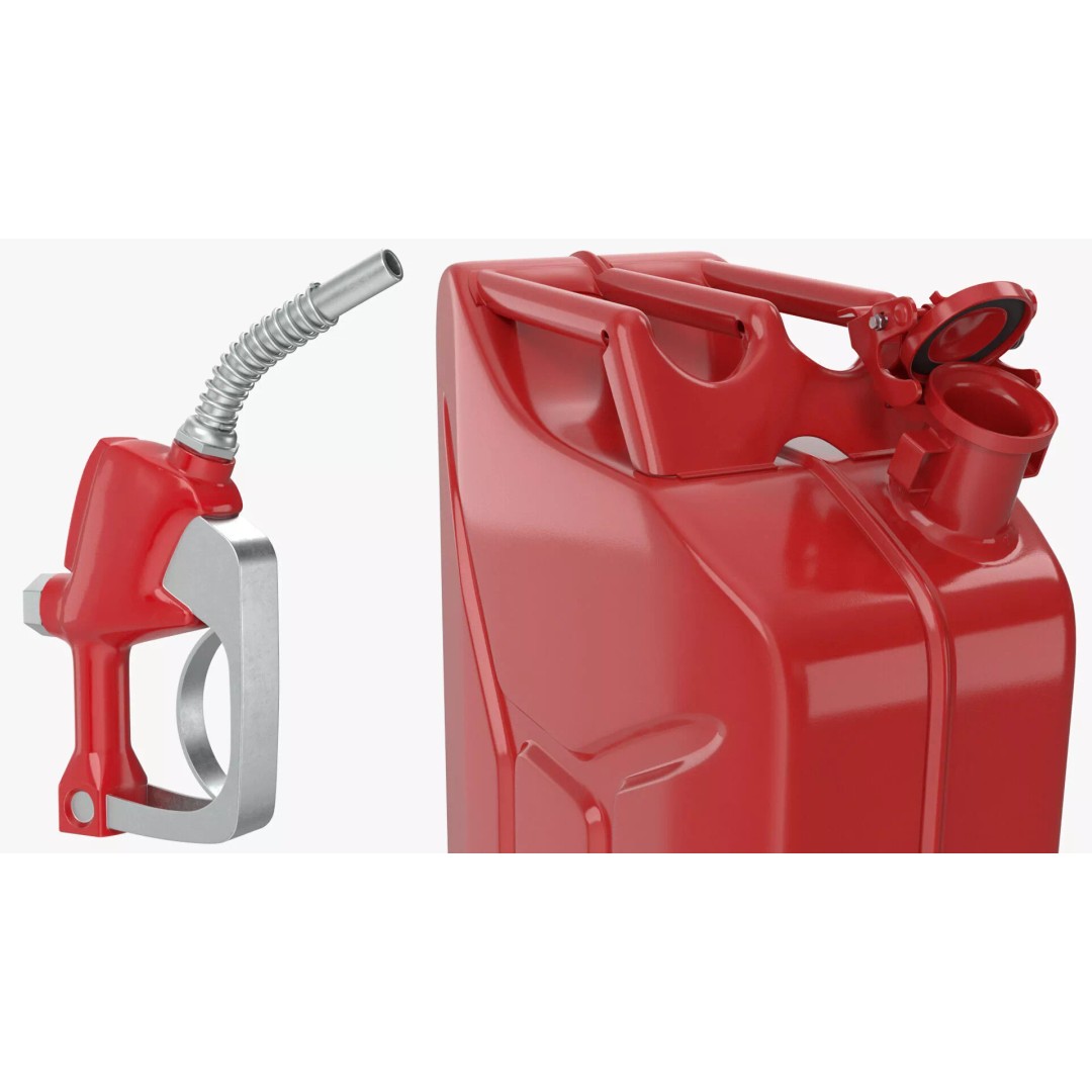 Vintage Jerry Can 3D Model – PBR Textured Fuel Container, FBX - View 7