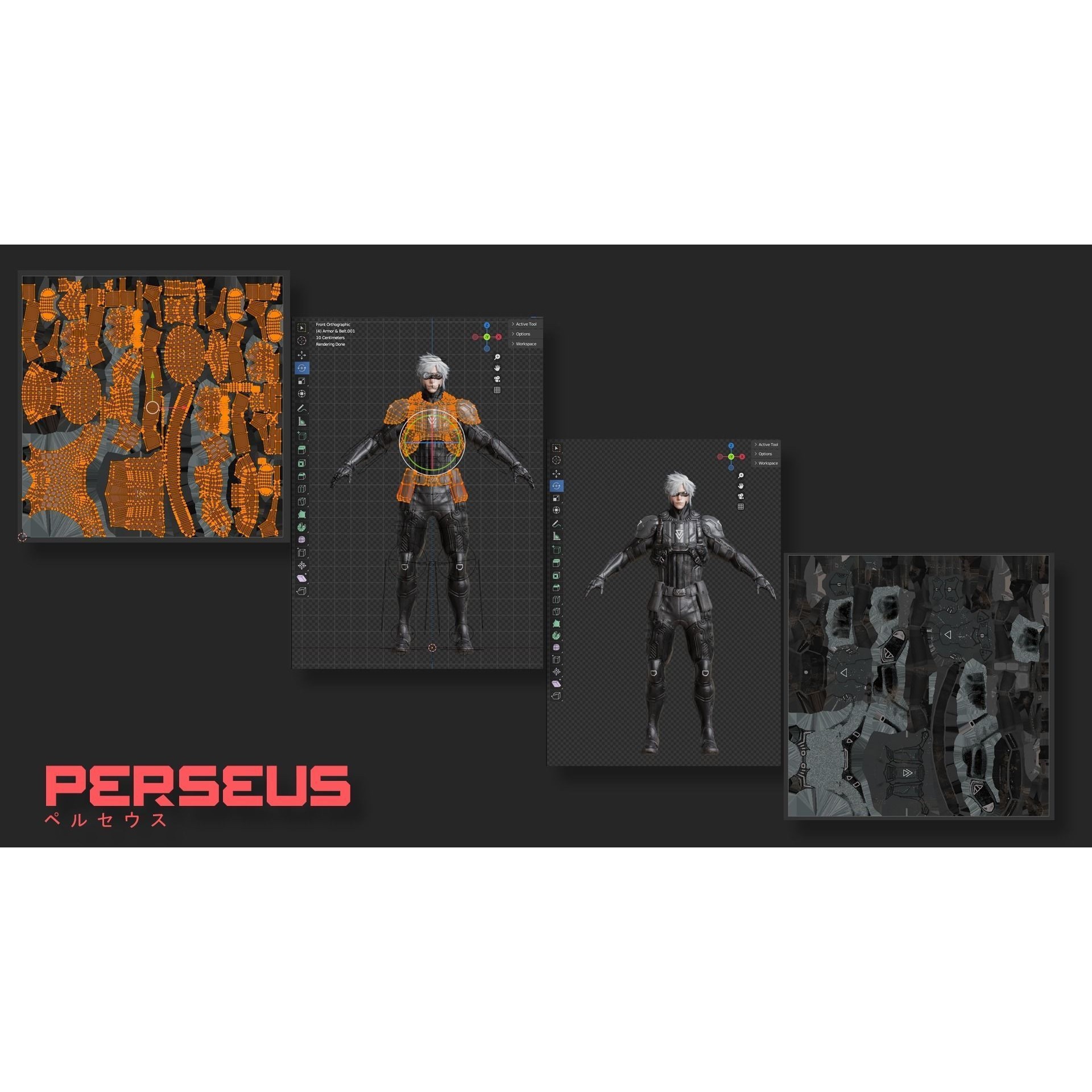 Perseus - Low-Poly Game-Ready 3D Model - View 35