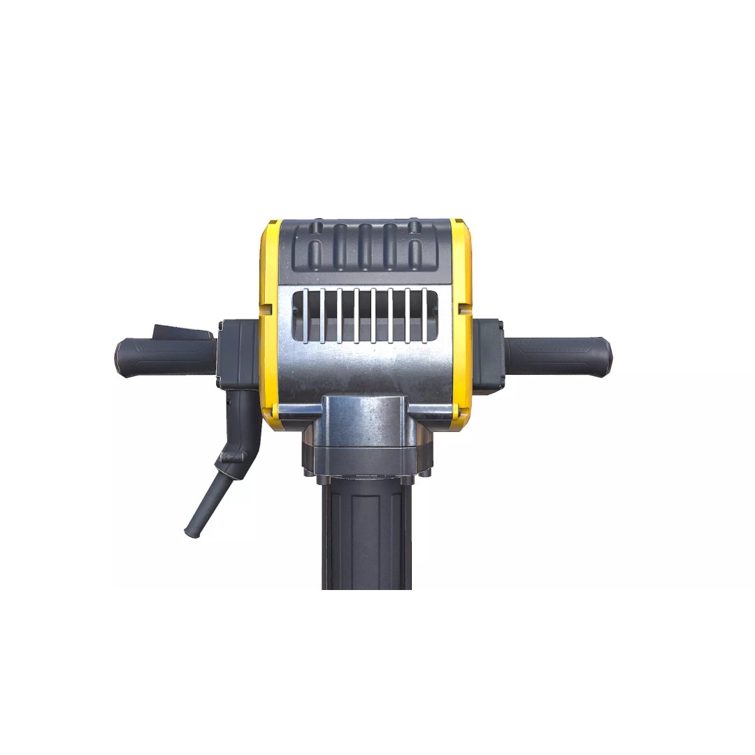 Jackhammer 3D Model – Low Poly PBR Game Asset, FBX, OBJ, Blender - View 13