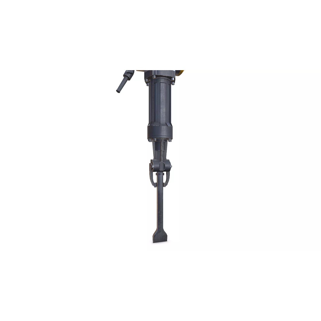 Jackhammer 3D Model – Low Poly PBR Game Asset, FBX, OBJ, Blender - View 16
