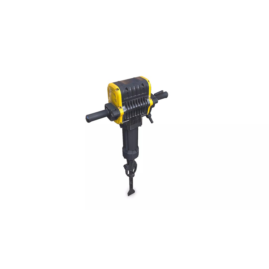 Jackhammer 3D Model – Low Poly PBR Game Asset, FBX, OBJ, Blender - View 6