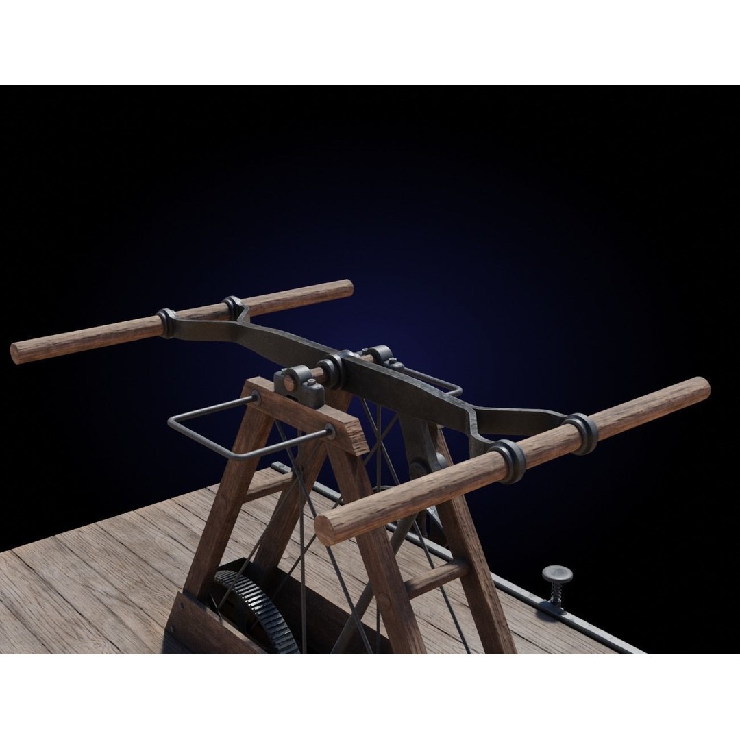 Old Wooden Handcar 3D Model – Low Poly Game Asset, FBX, PBR Textures - View 7