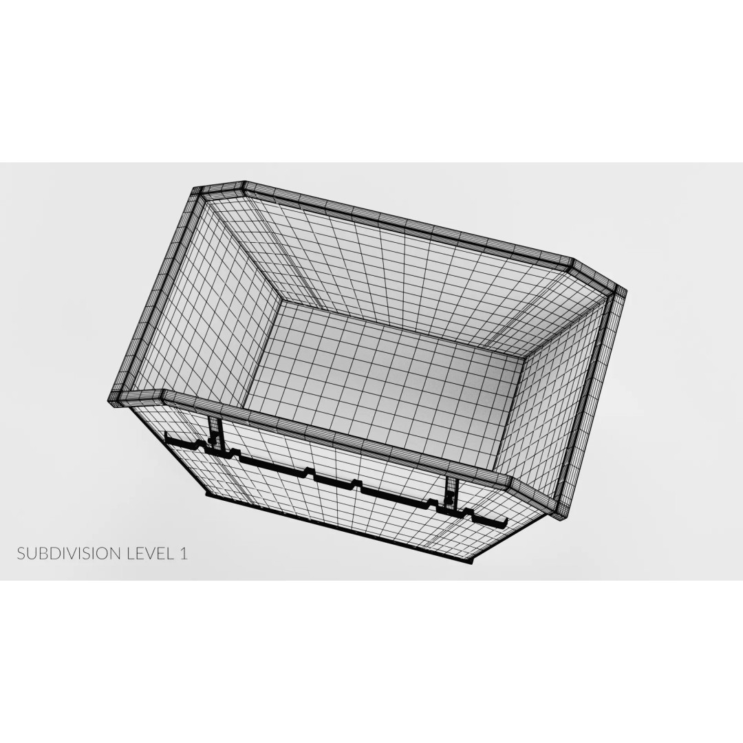 Worn Industrial Skip Container 3D Model – Realistic PBR Asset, Blender - View 12