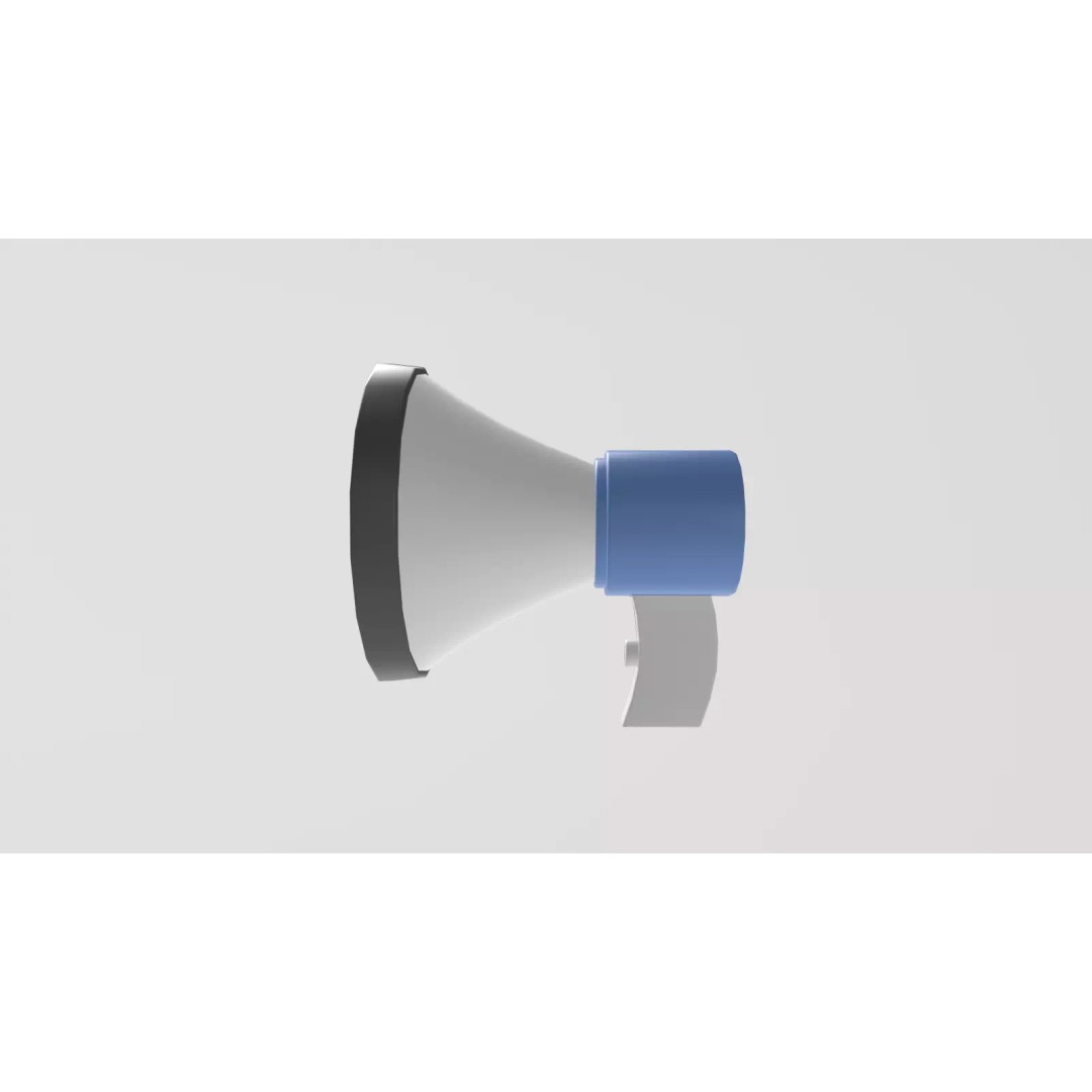 Stylized Megaphone 3D Model – Low Poly Game Asset, FBX, PBR Textures - View 16