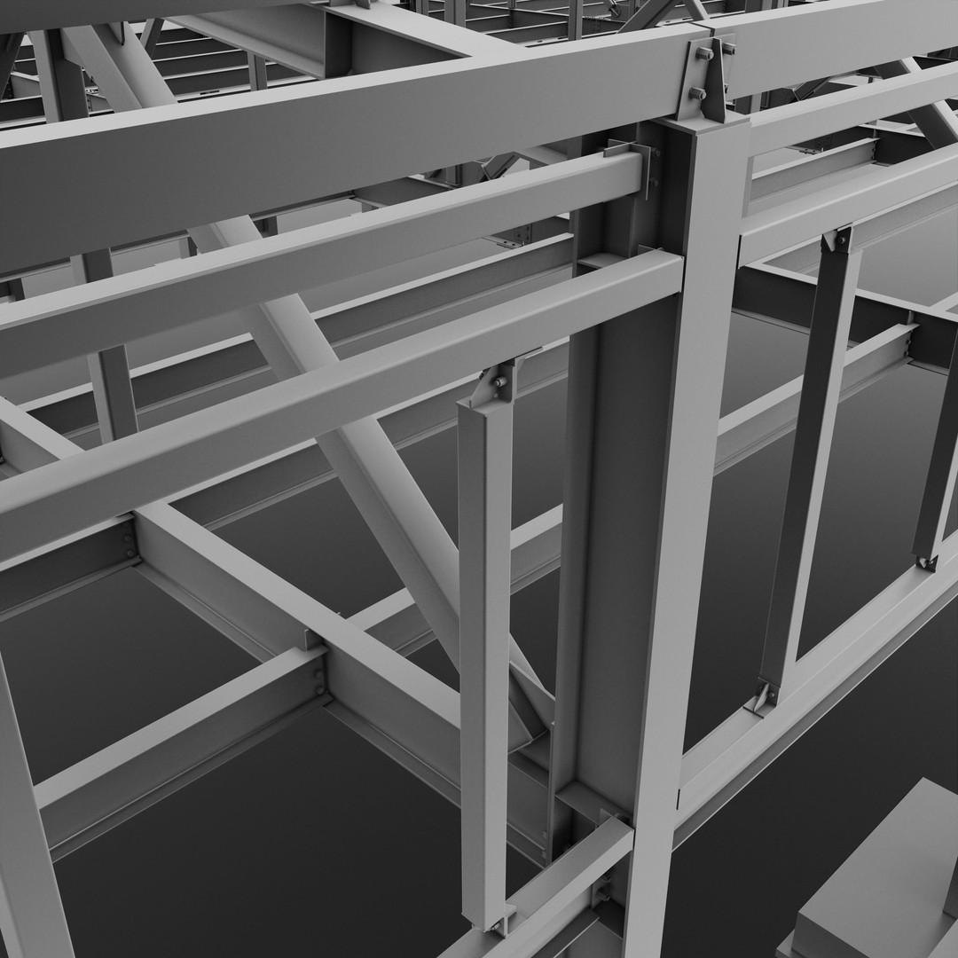 Industrial Metal Building 3D Model – High Poly Game Asset, FBX, OBJ