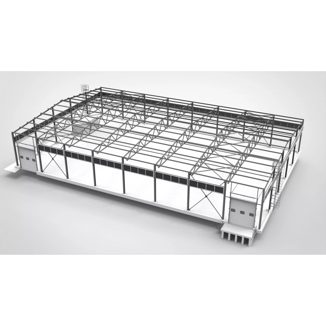 Industrial Metal Hangar 3D Model – High Poly PBR Asset, FBX, OBJ, Blender - View 6