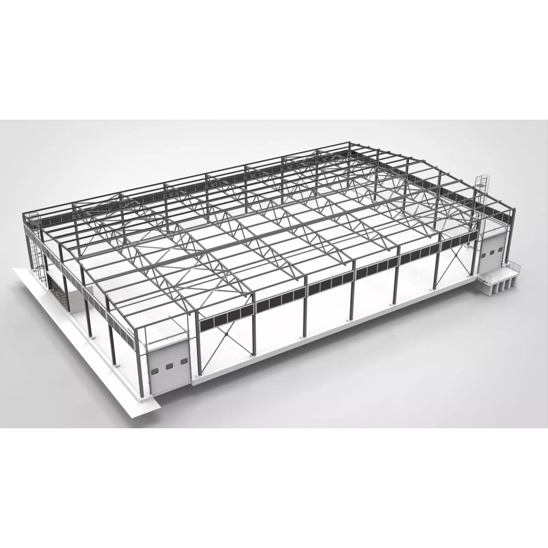 Industrial Metal Hangar 3D Model – High Poly PBR Asset, FBX, OBJ, Blender - View 7