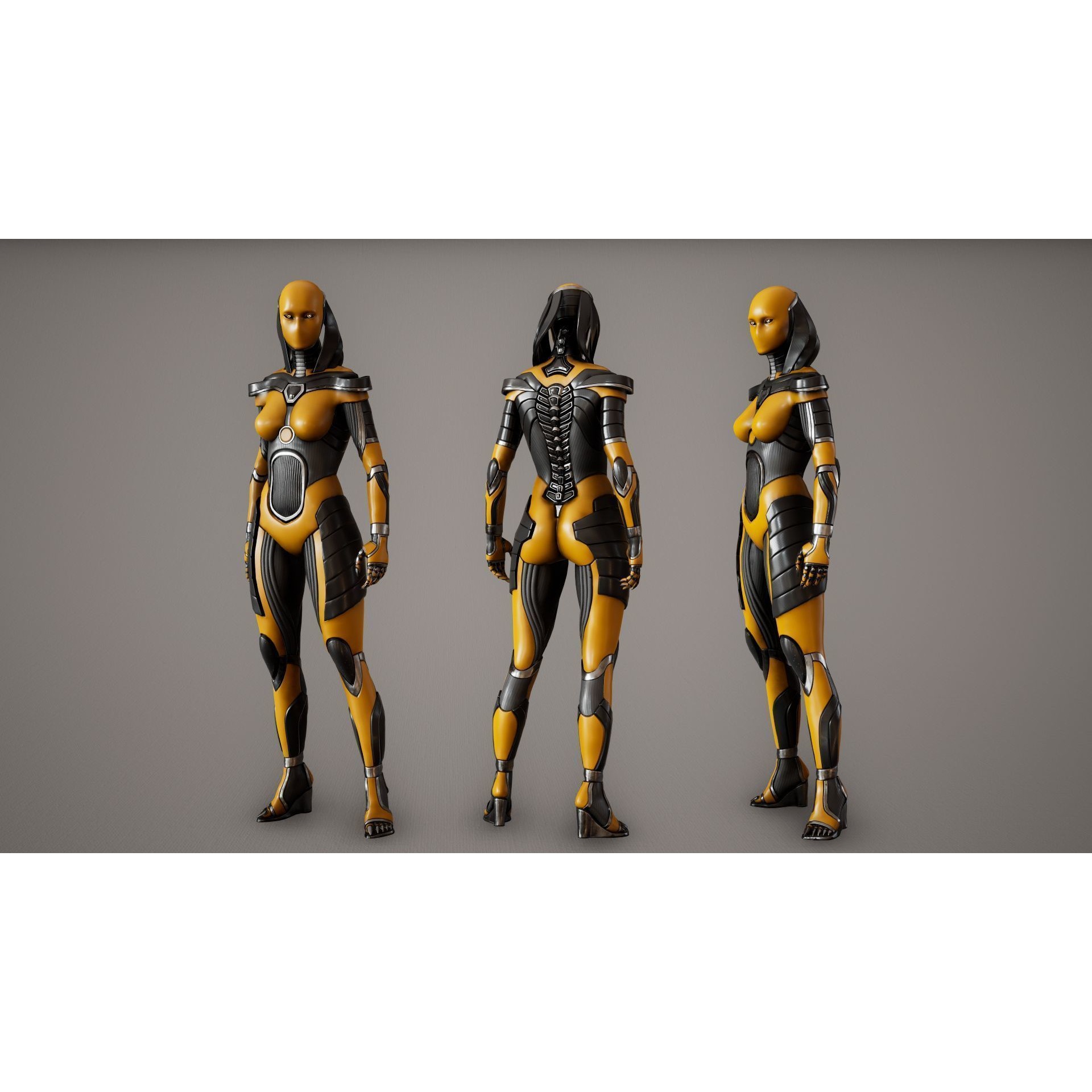 Robot 7 - Low-Poly Game-Ready 3D Model - View 11