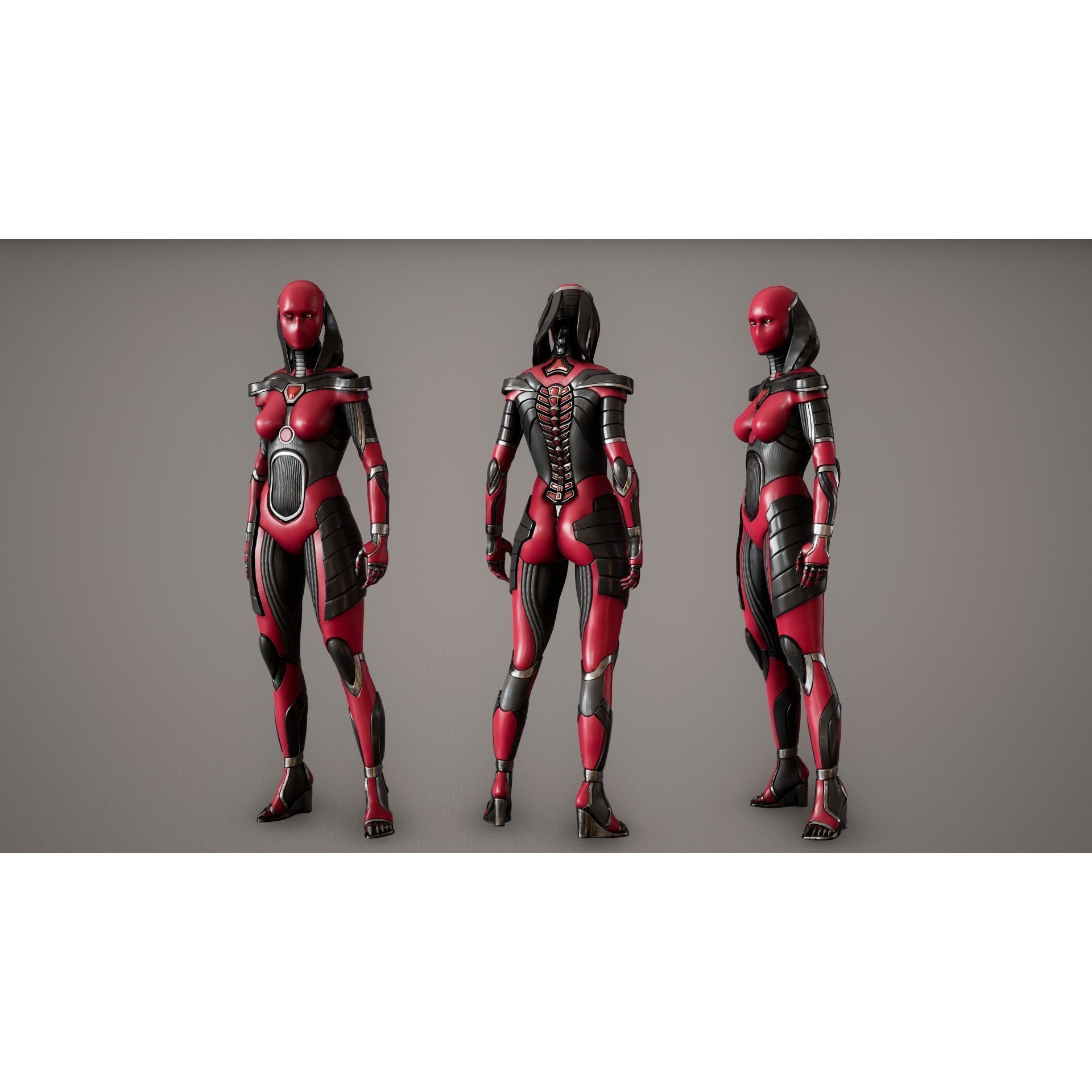 Robot 7 - Low-Poly Game-Ready 3D Model - View 12