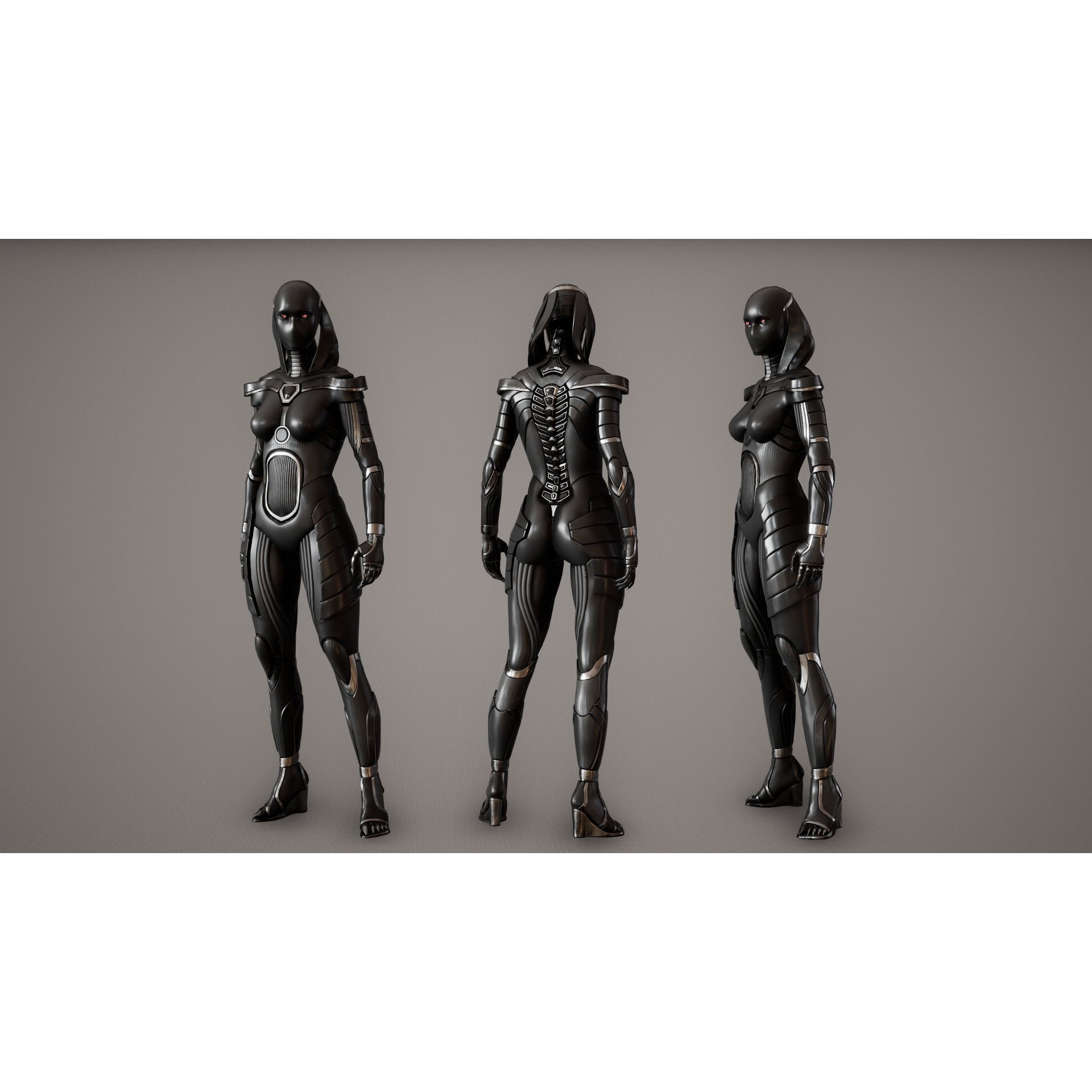 Robot 7 - Low-Poly Game-Ready 3D Model - View 7