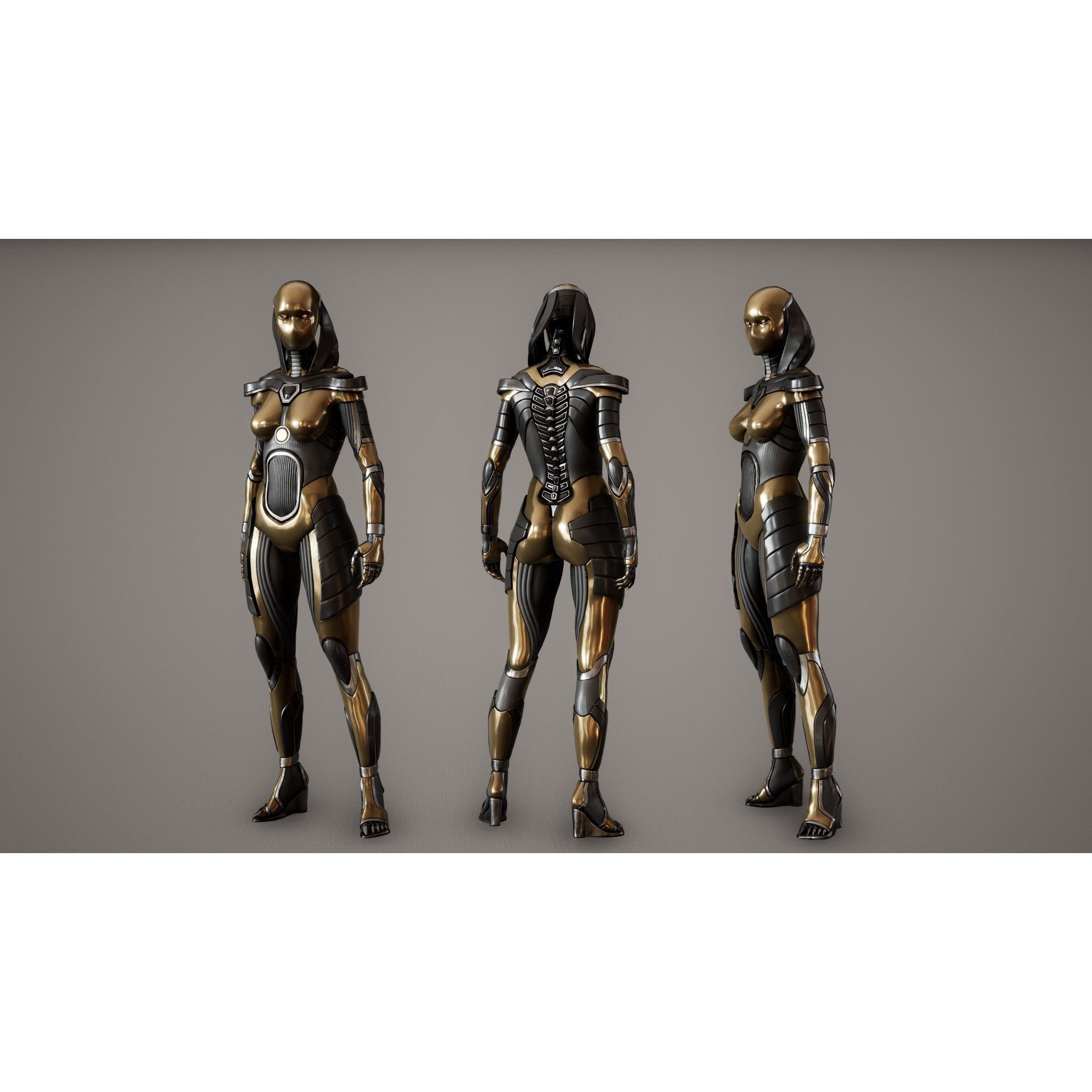 Robot 7 - Low-Poly Game-Ready 3D Model - View 9