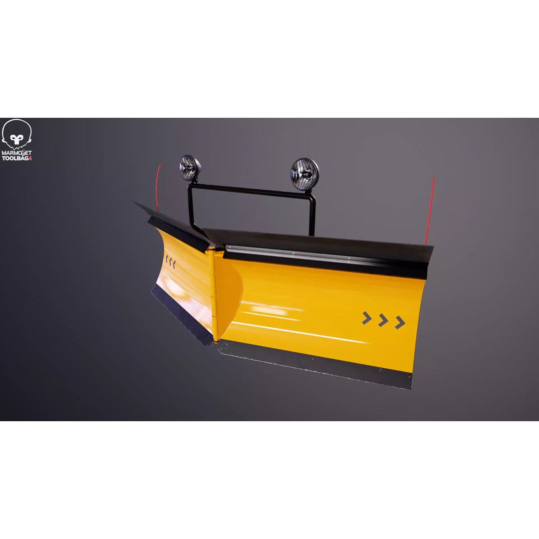 Snowplow V Blade 3D Model – Low Poly PBR Asset, FBX - View 10