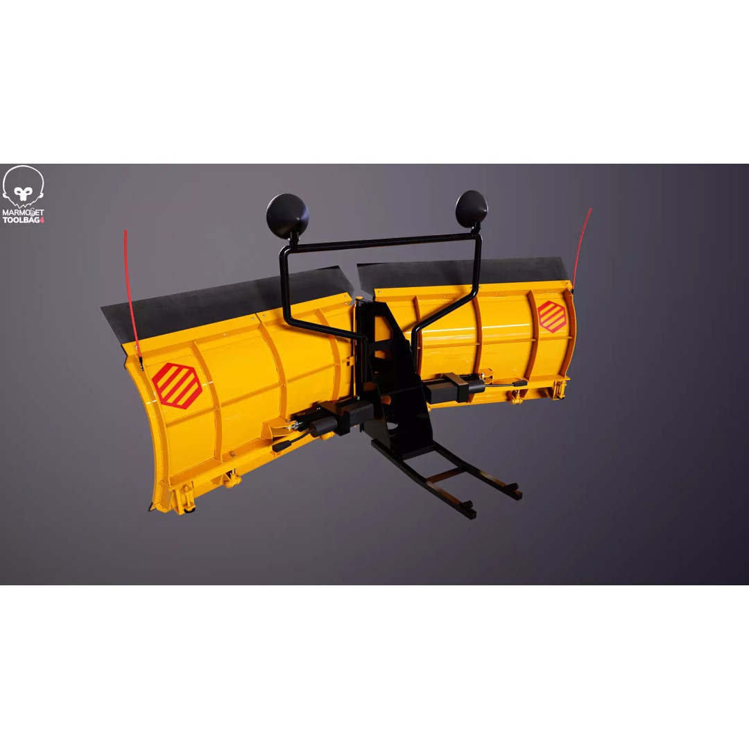 Snowplow V Blade 3D Model – Low Poly PBR Asset, FBX - View 11