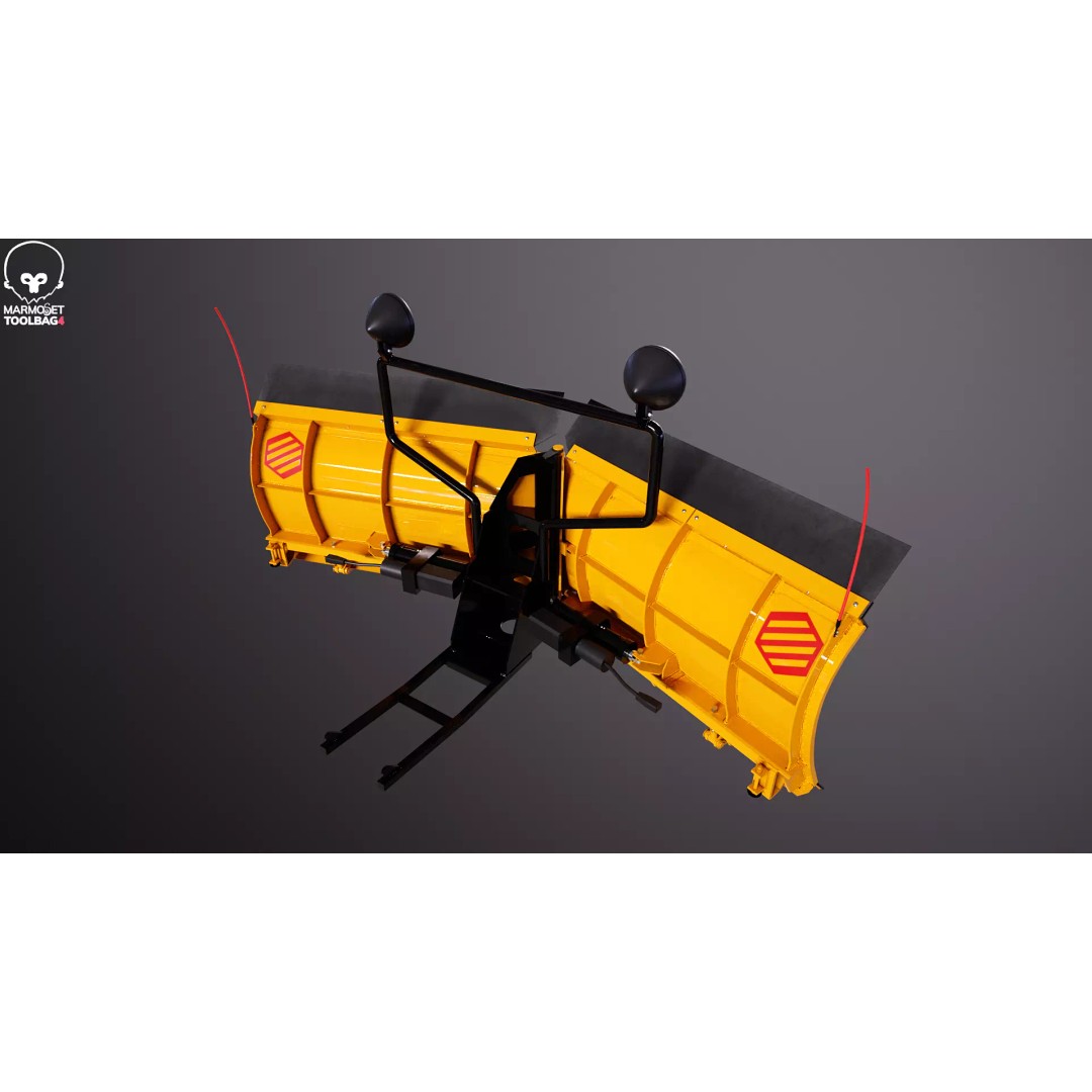 Snowplow V Blade 3D Model – Low Poly PBR Asset, FBX - View 12