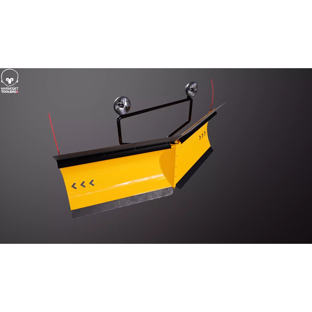 Snowplow V Blade 3D Model – Low Poly PBR Asset, FBX - View 13