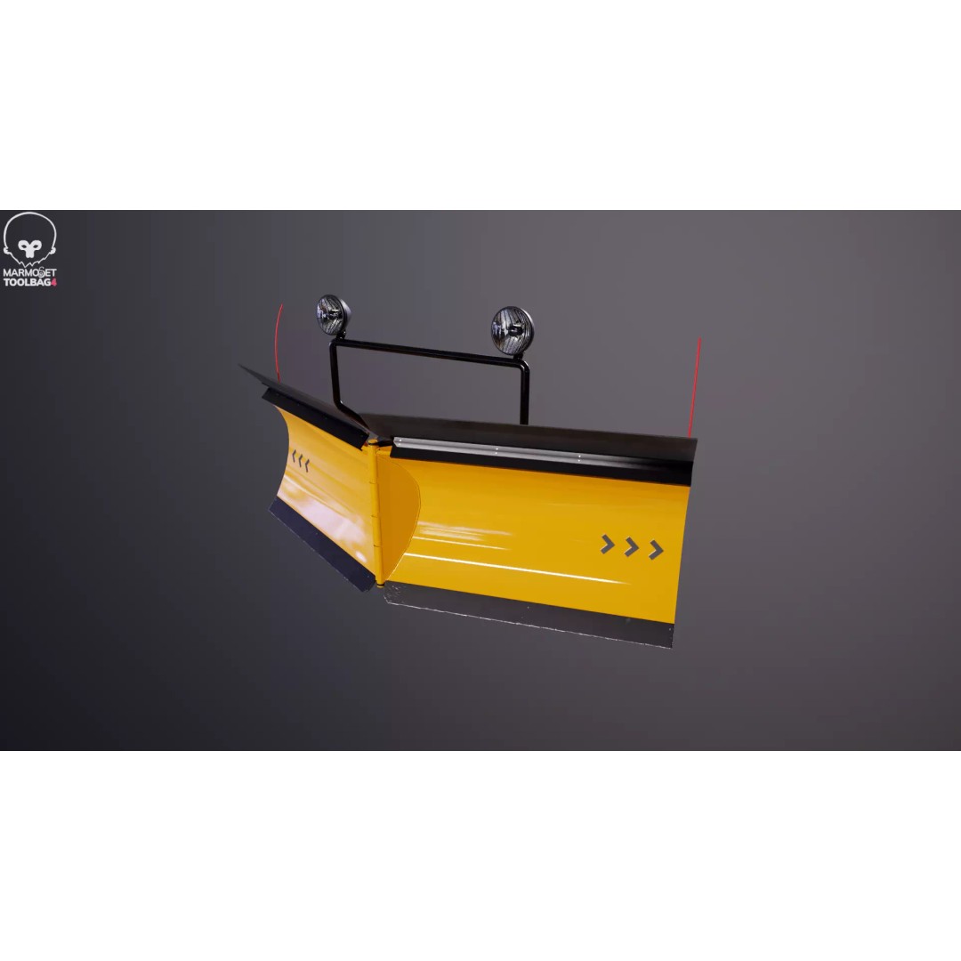 Snowplow V Blade 3D Model – Low Poly PBR Asset, FBX - View 15