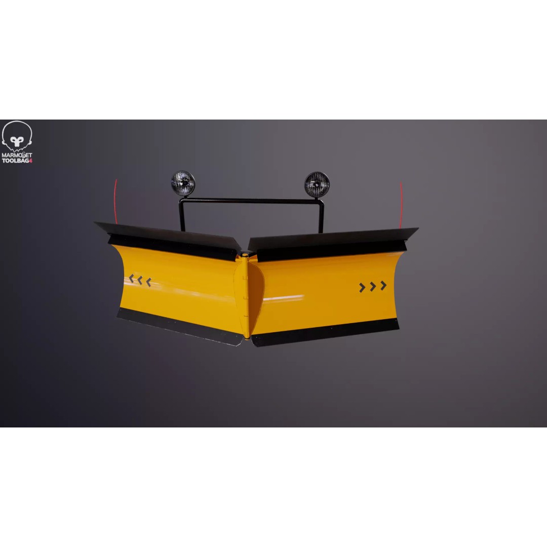 Snowplow V Blade 3D Model – Low Poly PBR Asset, FBX - View 16