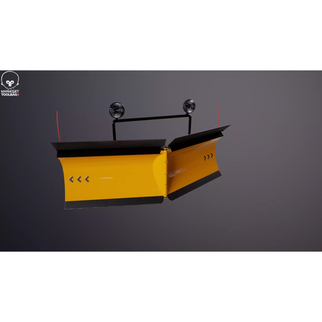 Snowplow V Blade 3D Model – Low Poly PBR Asset, FBX - View 17