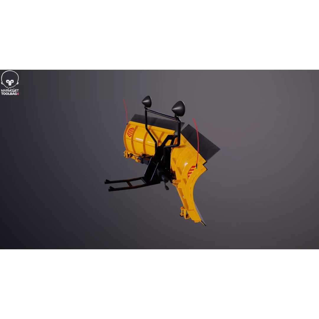 Snowplow V Blade 3D Model – Low Poly PBR Asset, FBX - View 20
