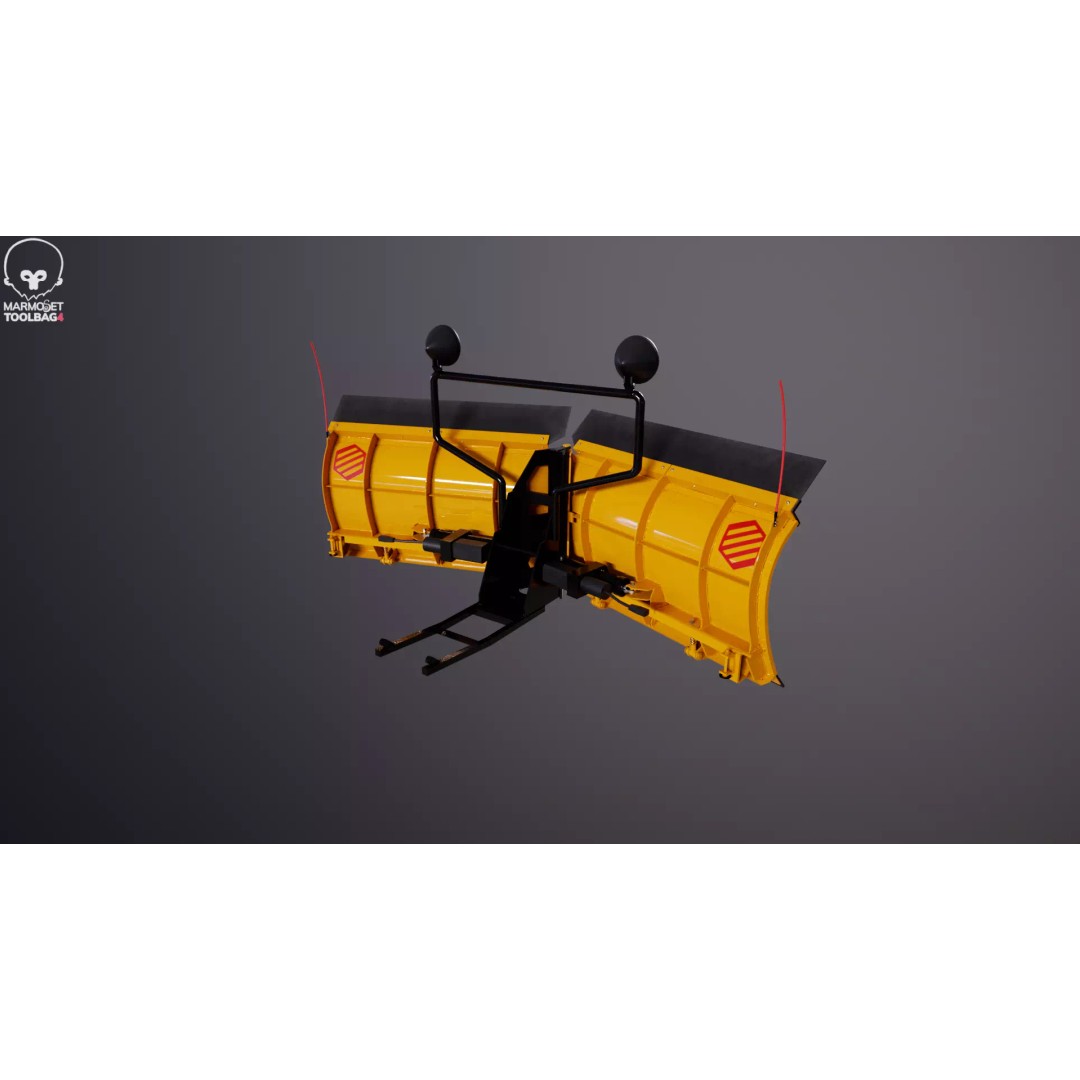 Snowplow V Blade 3D Model – Low Poly PBR Asset, FBX - View 21