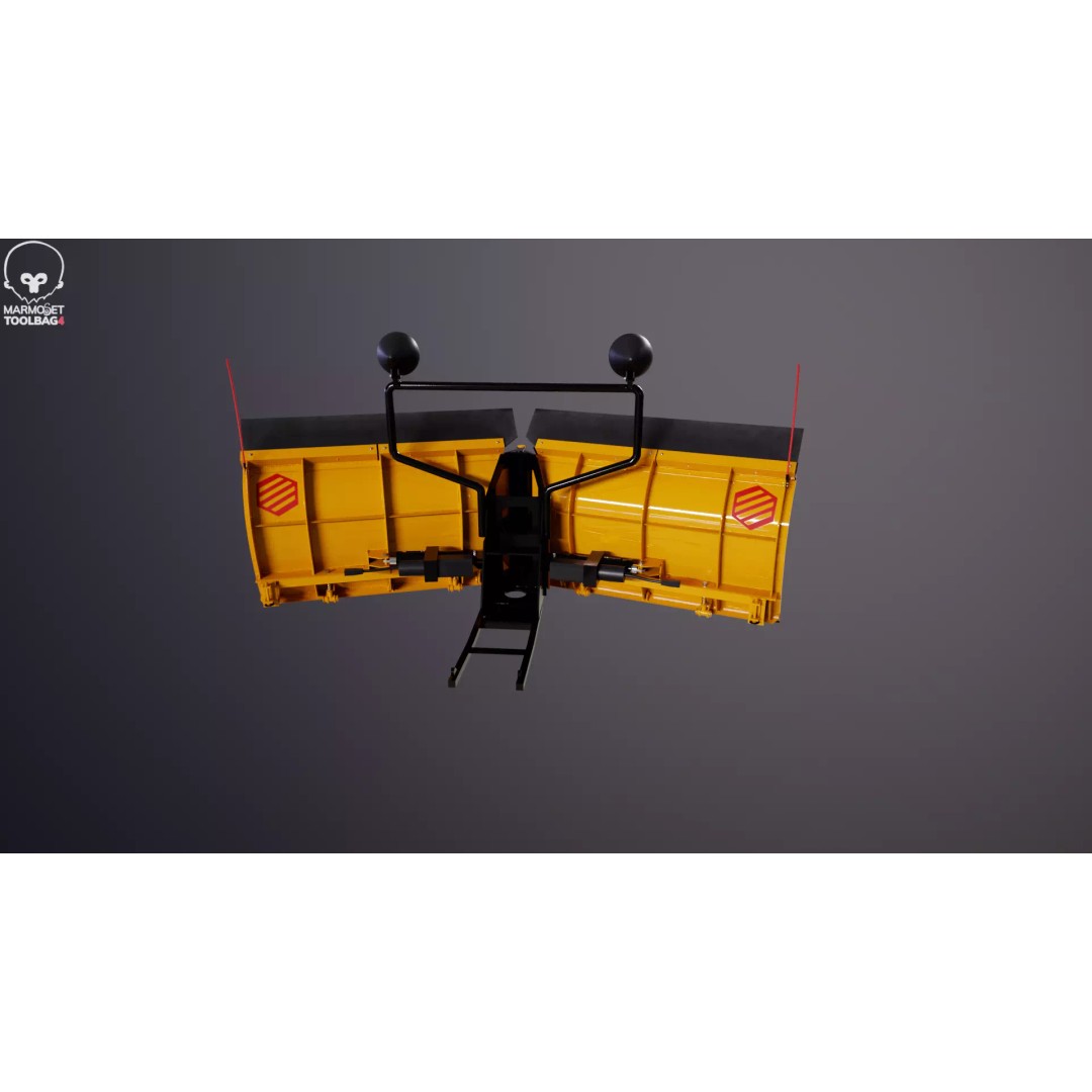 Snowplow V Blade 3D Model – Low Poly PBR Asset, FBX - View 22