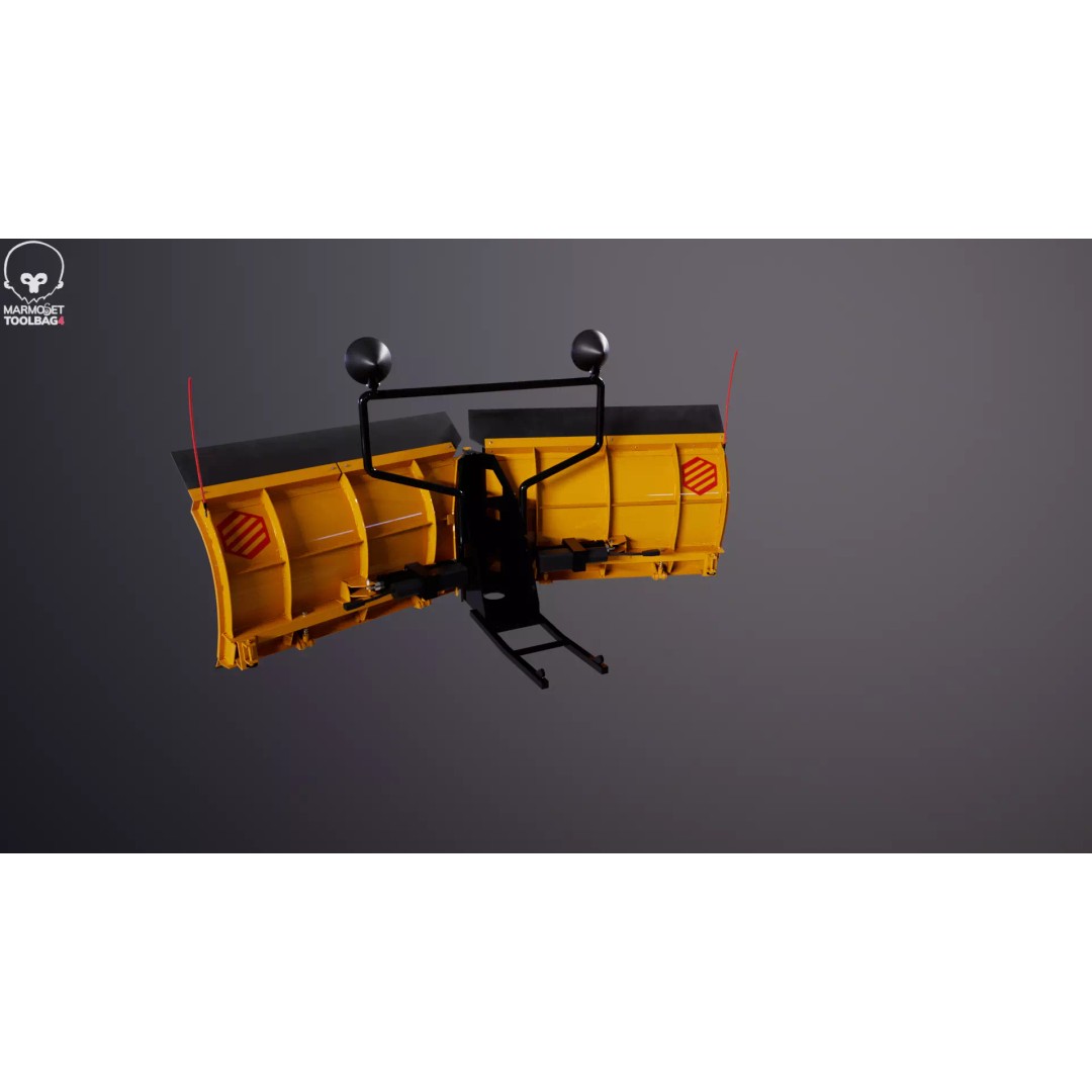Snowplow V Blade 3D Model – Low Poly PBR Asset, FBX - View 23