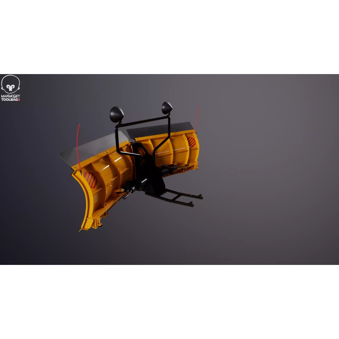 Snowplow V Blade 3D Model – Low Poly PBR Asset, FBX - View 24