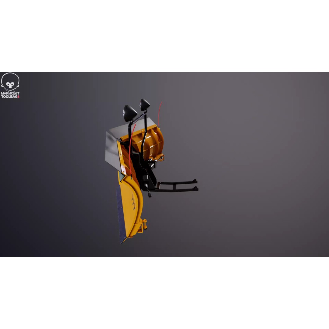 Snowplow V Blade 3D Model – Low Poly PBR Asset, FBX - View 25