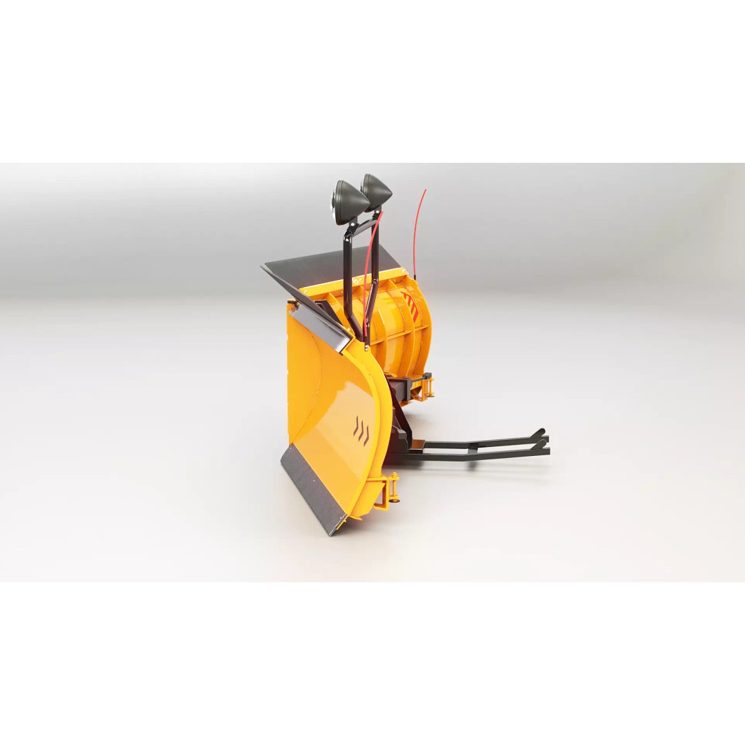 Snowplow V Blade 3D Model – Low Poly PBR Asset, FBX - View 3