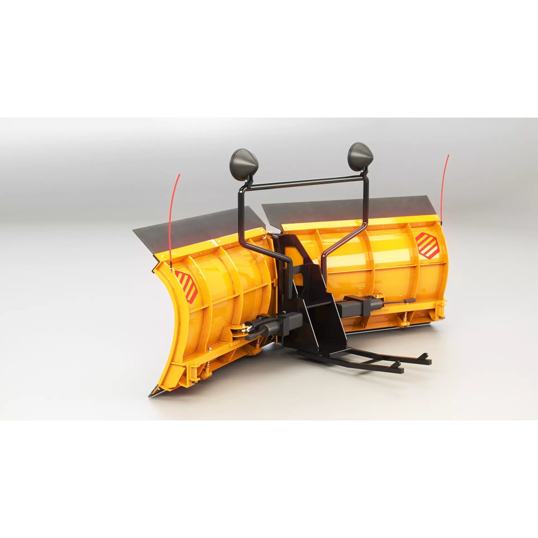 Snowplow V Blade 3D Model – Low Poly PBR Asset, FBX - View 4