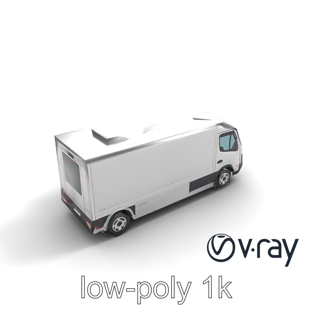 Mobile Catering Truck 3D Model – Low Poly PBR Game Asset, FBX - View 10