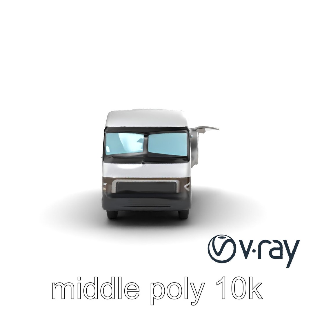 Mobile Catering Truck 3D Model – Low Poly PBR Game Asset, FBX - View 19