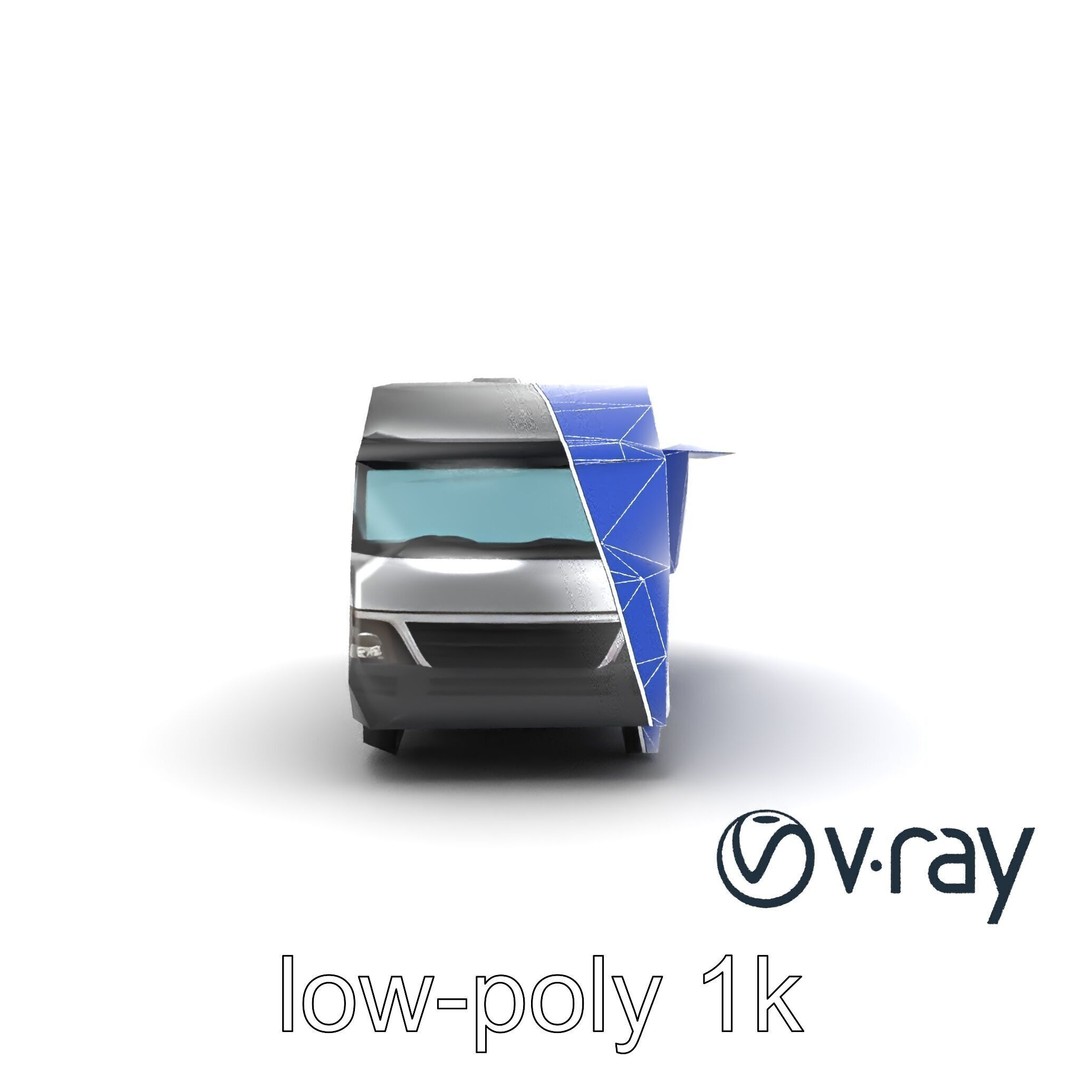 Mobile Catering Truck 3D Model – Low Poly PBR Game Asset, FBX - View 28