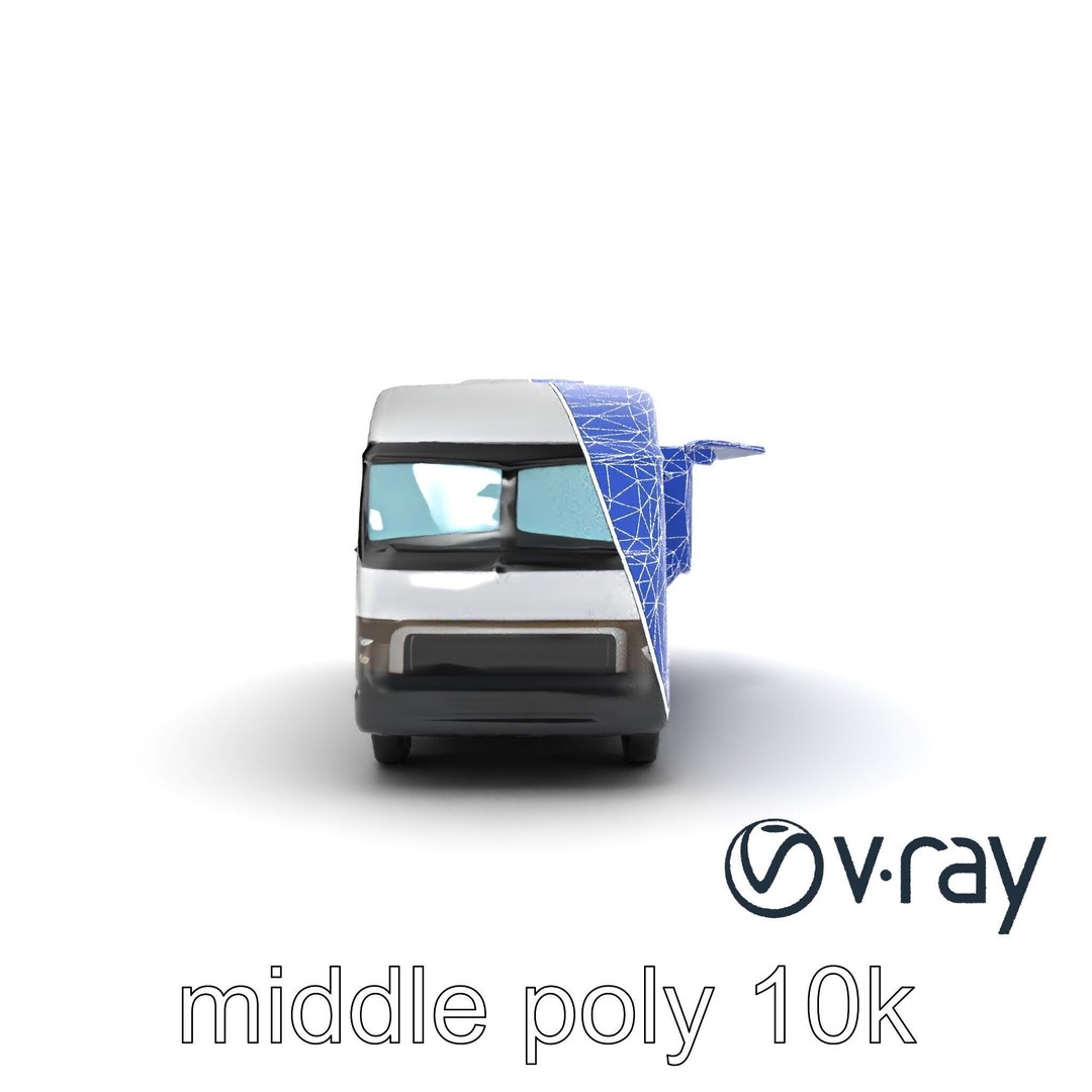 Mobile Catering Truck 3D Model – Low Poly PBR Game Asset, FBX - View 30