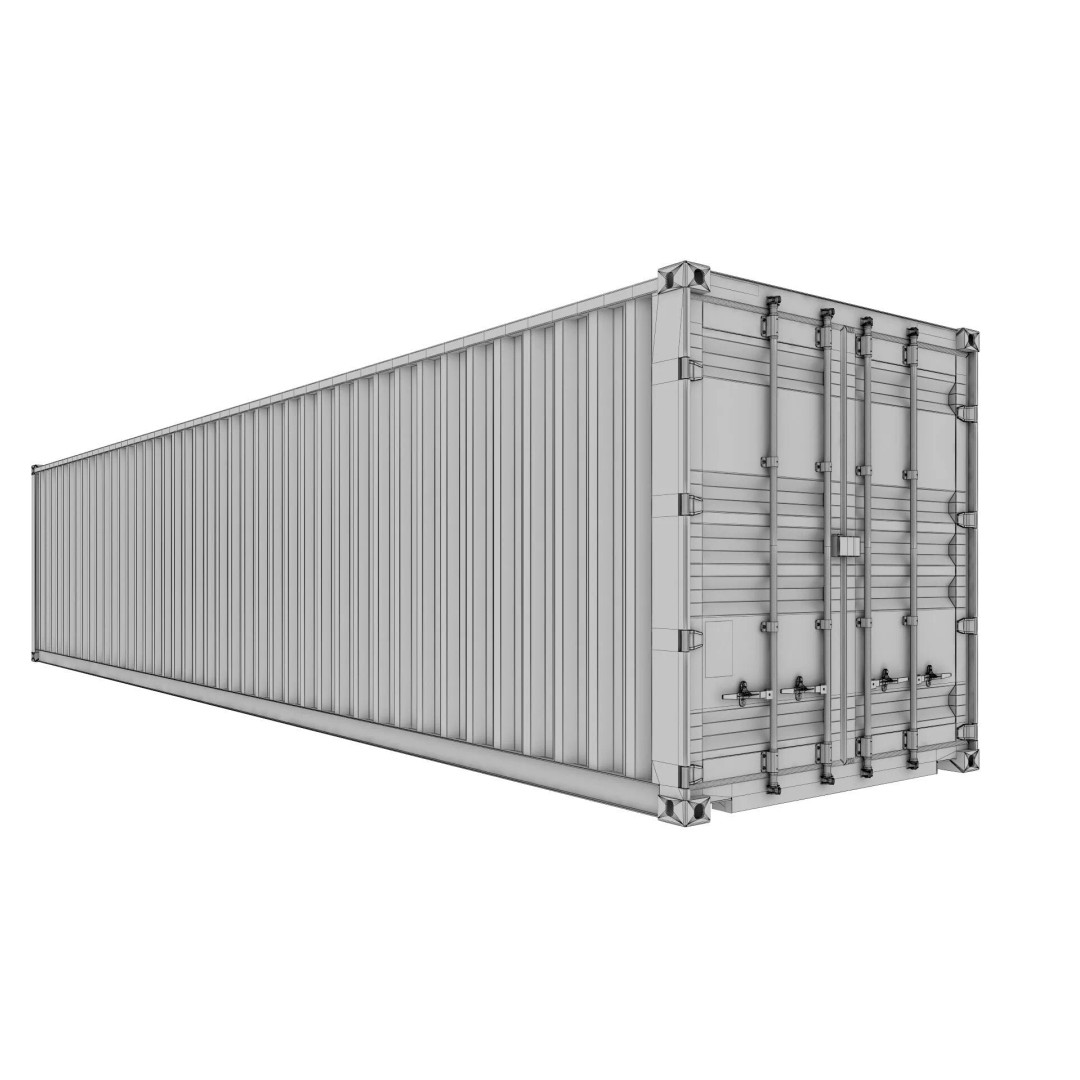 Shipping Container 3D Model – High Poly PBR Asset, FBX, OBJ - View 15