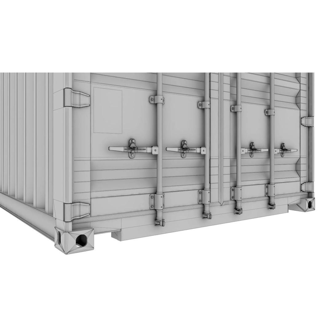 Shipping Container 3D Model – High Poly PBR Asset, FBX, OBJ - View 16