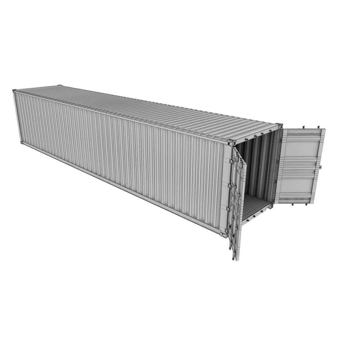 Shipping Container 3D Model – High Poly PBR Asset, FBX, OBJ - View 17