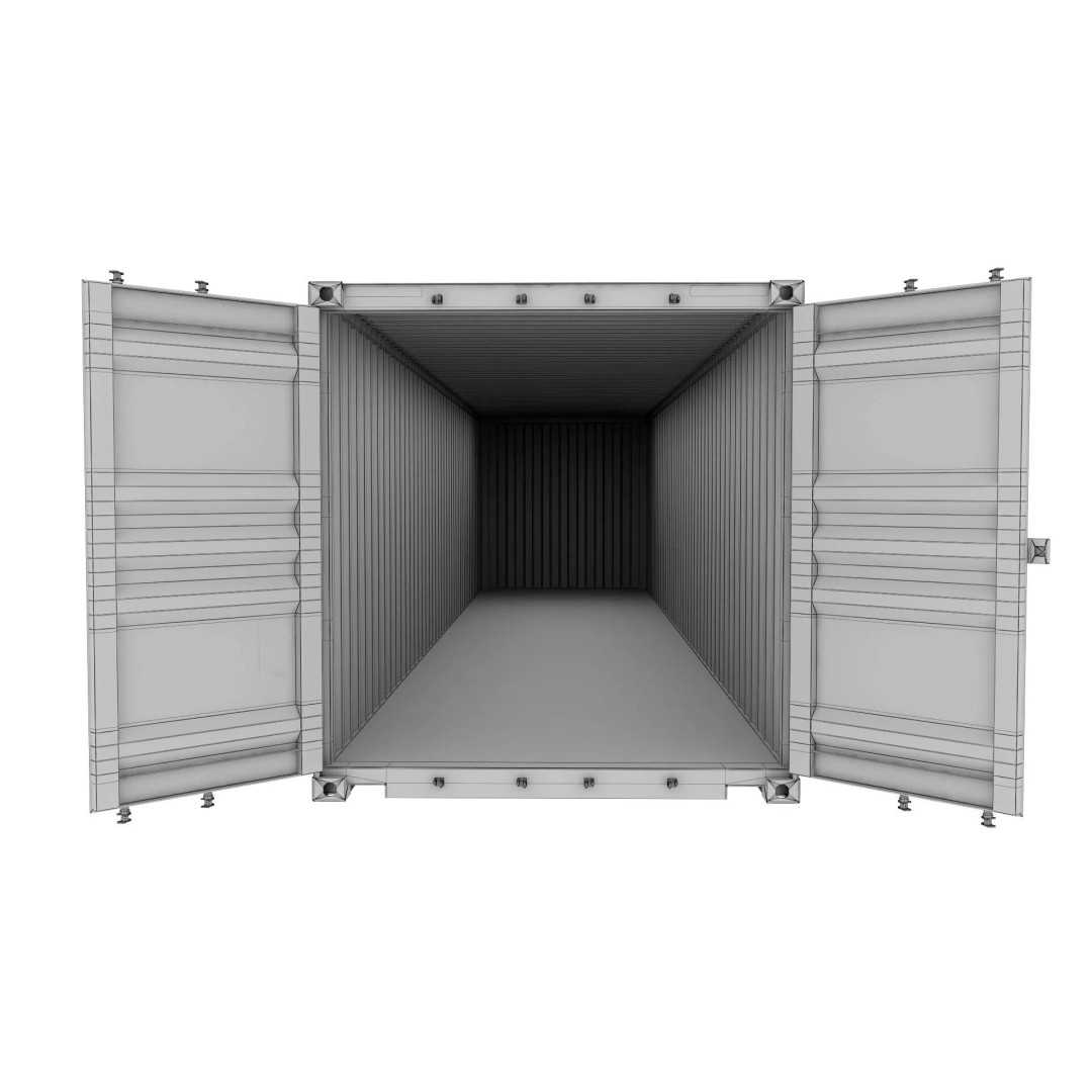 Shipping Container 3D Model – High Poly PBR Asset, FBX, OBJ - View 18