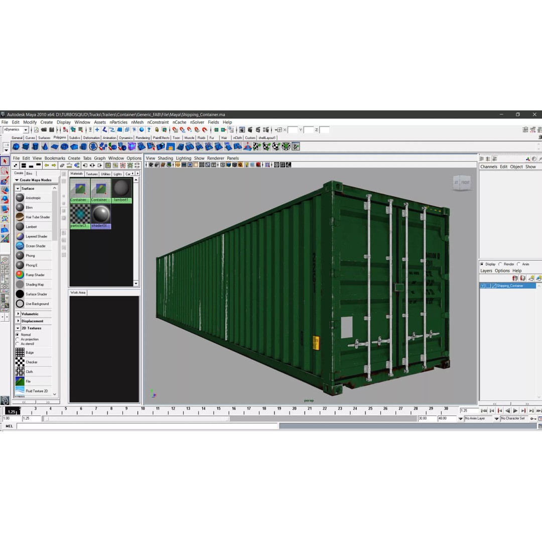 Shipping Container 3D Model – High Poly PBR Asset, FBX, OBJ - View 22