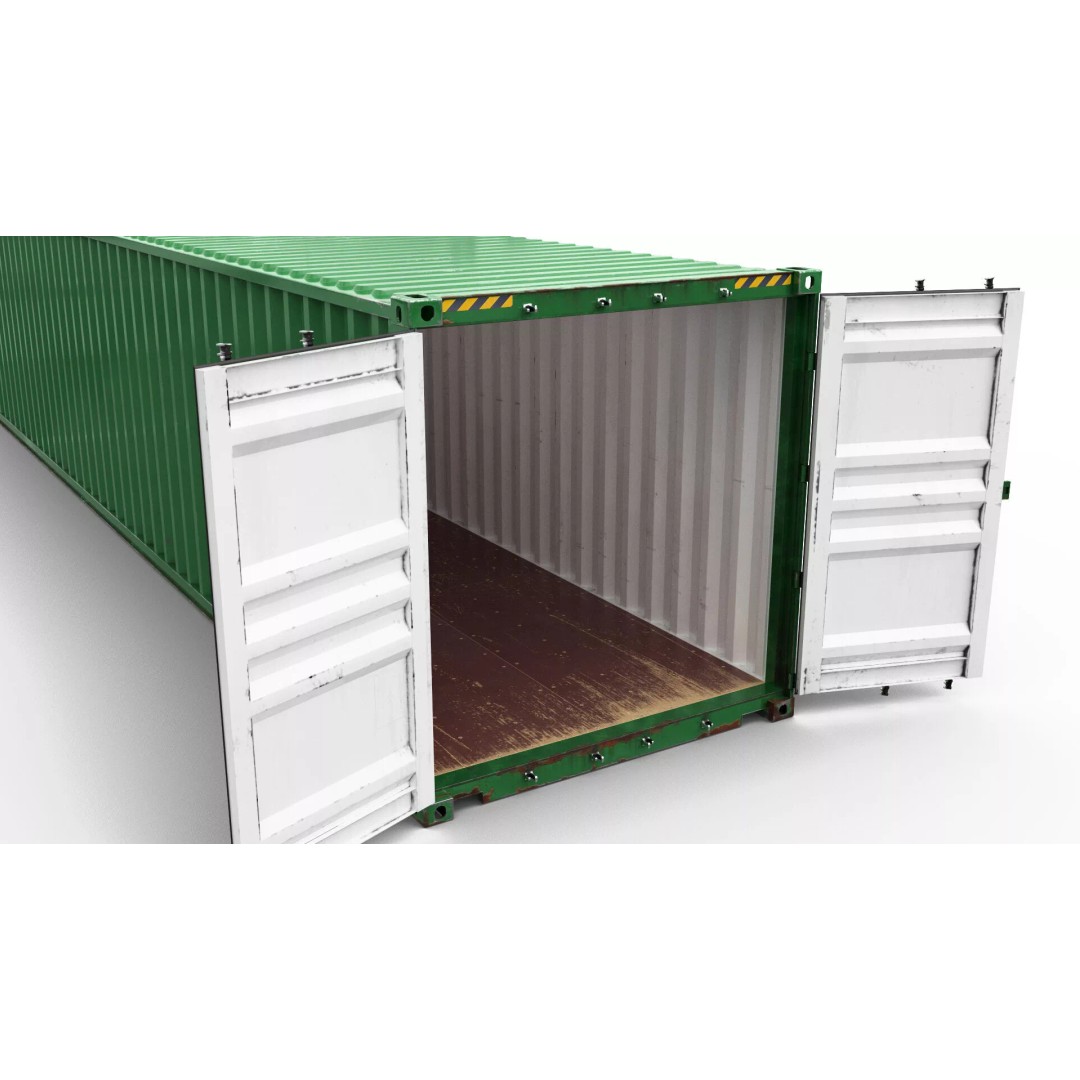 Shipping Container 3D Model – High Poly PBR Asset, FBX, OBJ - View 4