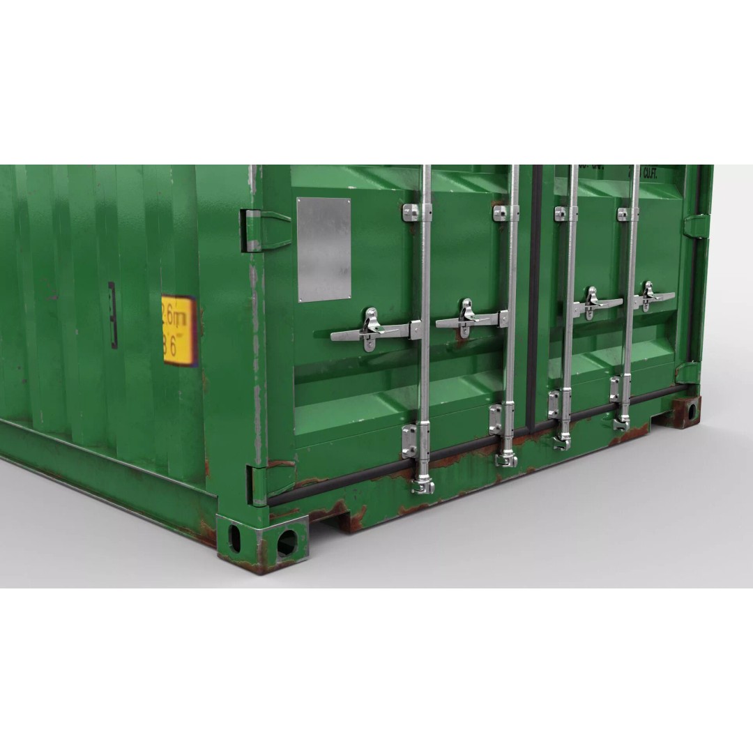 Shipping Container 3D Model – High Poly PBR Asset, FBX, OBJ - View 7