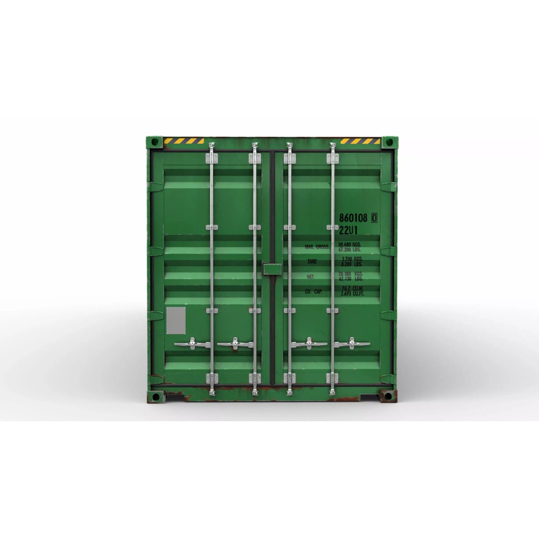 Shipping Container 3D Model – High Poly PBR Asset, FBX, OBJ - View 9